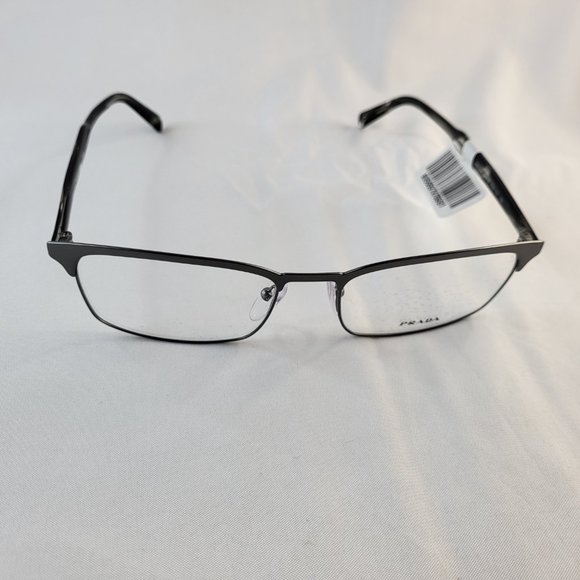 Prada PR 54TV Rx-able Men's Eyeglasses Matte Gunmetal Made in Italy NWT - Picture 6 of 6